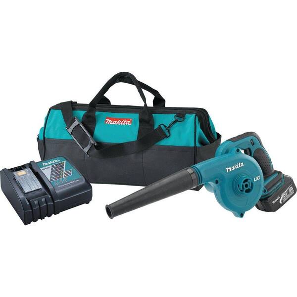 Makita 179 MPH 91 CFM 18-Volt LXT Lithium-Ion Cordless Leaf Blower Kit with (1) battery 3.0Ah, Charger, and Tool Bag