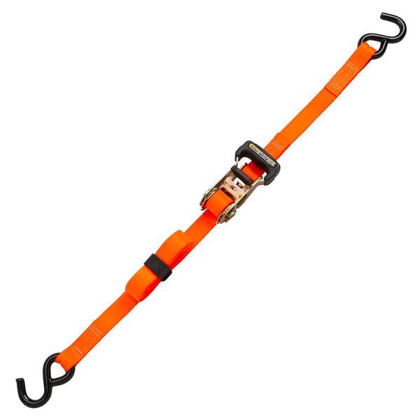 SmartStraps 10 ft. Orange Padded D-Handle Heavy-Duty Ratchet Tie Down Straps  with 1,000 lb. Safe Work Load - (4-Pack) 149 - The Home Depot