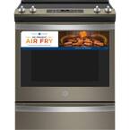 30 in. 5.3 cu. ft. Slide-In Electric Range with Self-Cleaning Convection Oven and Air Fry in Slate