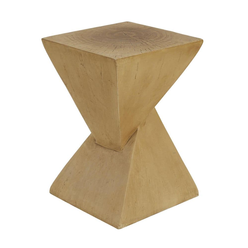 12.5 in. W x 12.5 in. D x 18 in. H Side Table-Modern Twisted Hourglass ...
