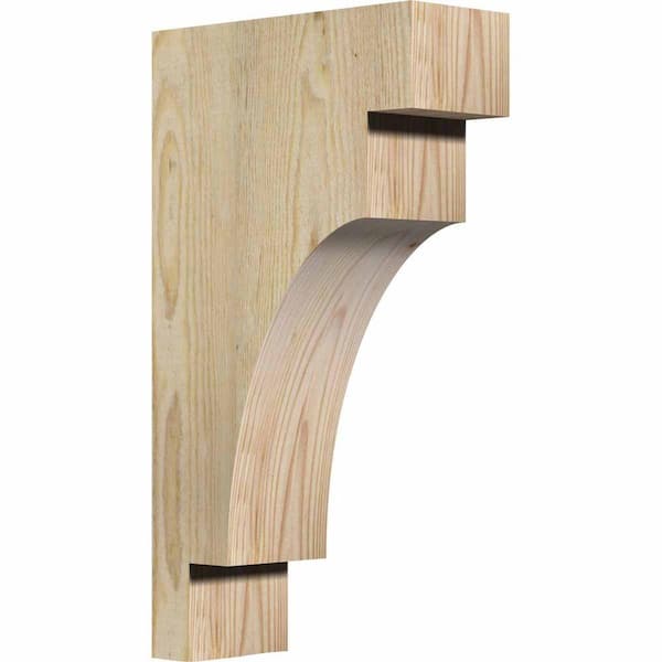 Ekena Millwork 4 in. x 10 in. x 18 in. Douglas Fir Mediterranean Rough Sawn Corbel