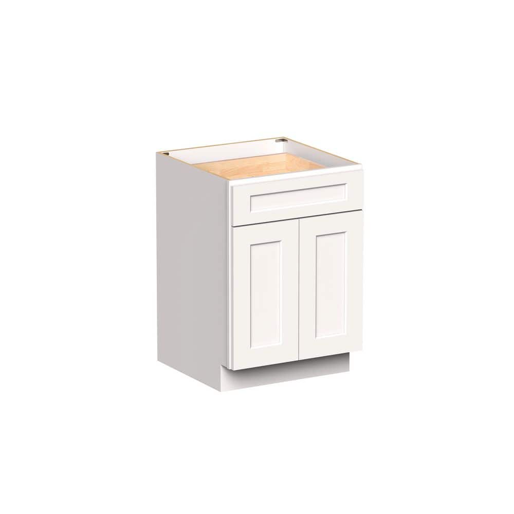 "Shaker Style 24"" W x 24"" D x 34.5"" H Wood Frame Ready to Assemble Base Kitchen Cabinet in Shaker White" price history on PriceWatchPro