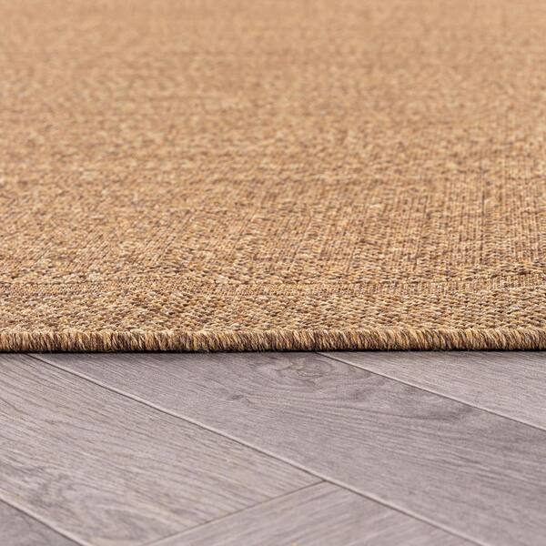 Geometric Natural/Jute Easy-Care Indoor/Outdoor Flat Woven 2 ft. 3 in. x 6 ft. Natural Area Rug