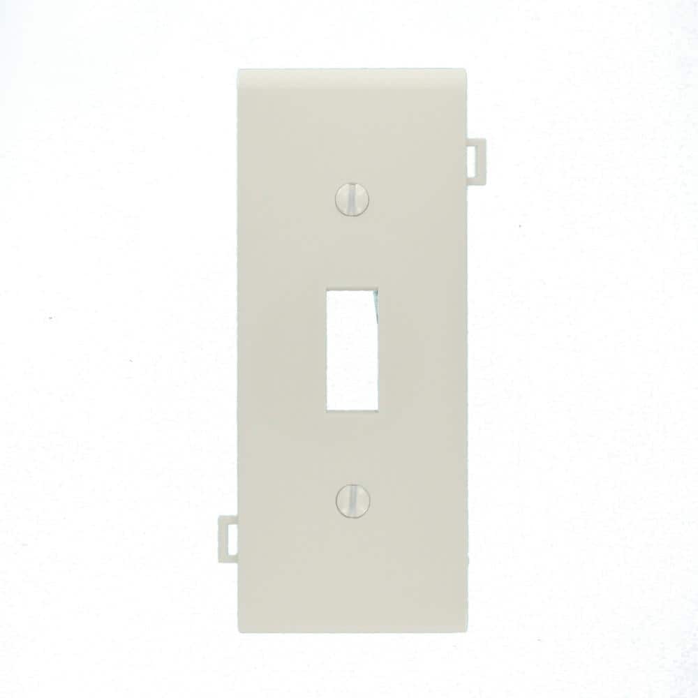 White Thermoplastic Nylon 1-Gang Toggle Wall Plate