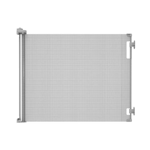 Perma Child Safety 71 in. W x 33 in. H Indoor/Outdoor Retractable Baby Gate Grey