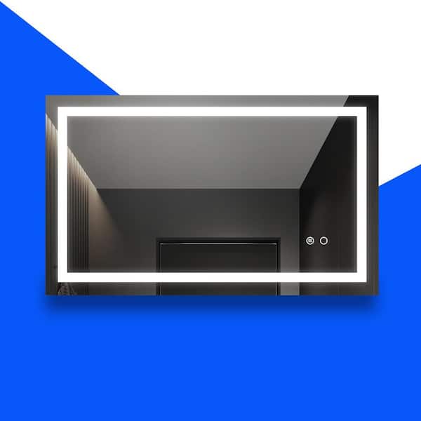 40 in. W x 24 in. H Rectangular Frameless LED Mirror Anti-Fog Dimmable with Memory Function Wall Bathroom Vanity Mirror