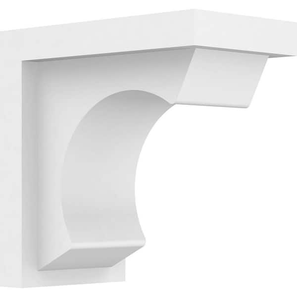 Ekena Millwork 3-1/2 in. x 6 in. x 6 in. Standard Emerson Unfinsihed Architectural Grade PVC Bracket