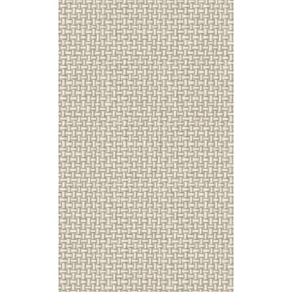 Walls Republic Cream Woven Effect Textured Geometric Printed Non-Woven Paper Paste the Wall Textured Wallpaper 57 Sq. Ft.