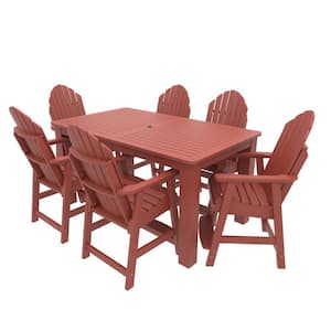 Muskoka 7-Pieces Counter Bistro Recycled Plastic Outdoor Dining Set