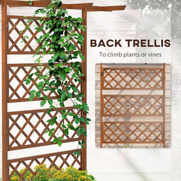 63 X 72 Brown Wood  Screen