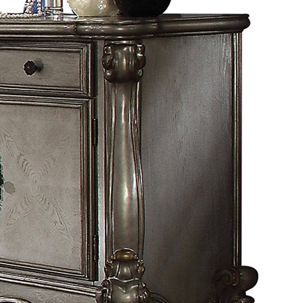 Farmhouse Antique Platinum Dresser with Dovetail Drawers