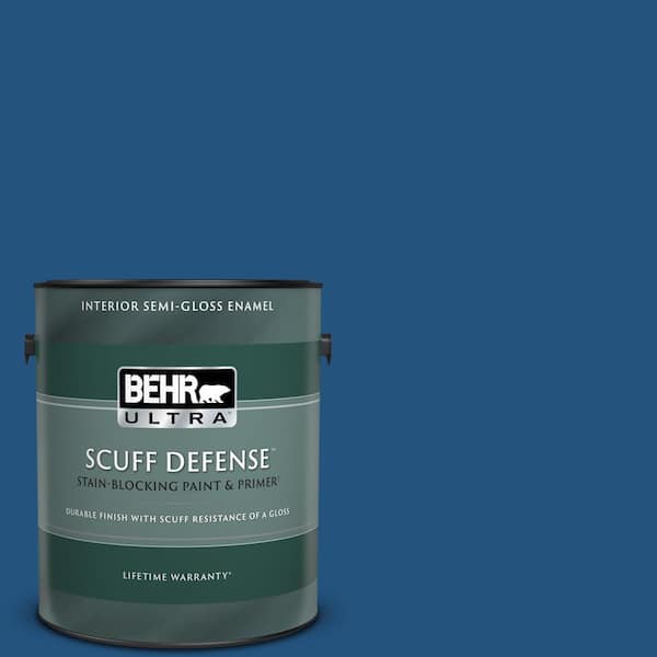 BEHR ULTRA 1 gal. #S-H-570 Blueberry Twist Extra Durable Semi-Gloss Enamel Interior Paint & Primer