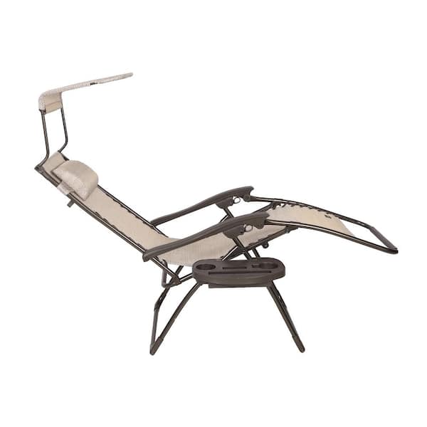 Bliss Hammocks 26 Gravity Free Beach Chair w/ Pillow & Canopy, Weather &  Rust Resistant