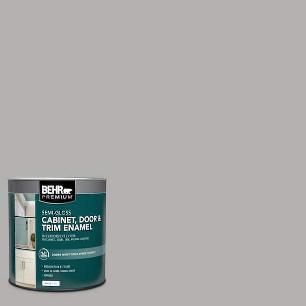 BEHR PREMIUM 1 qt. #BXC-25 Colonnade Gray Semi-Gloss Enamel Interior/Exterior Cabinet, Door & Trim Paint