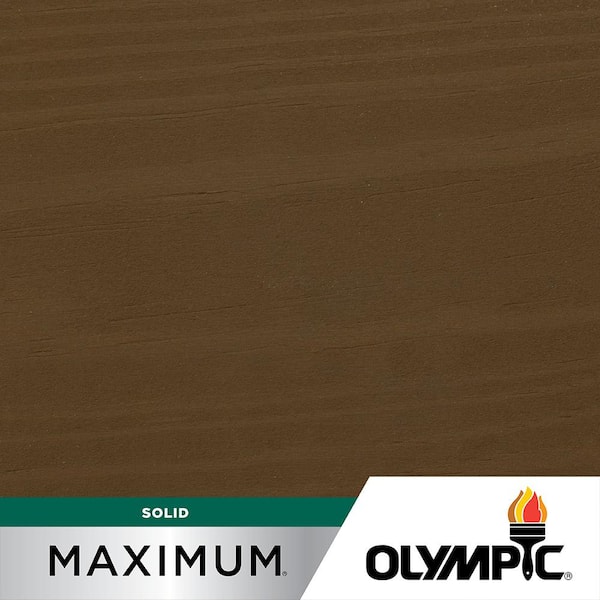 Olympic Maximum 1 Gal SC-1056 Olivewood Solid Color Exterior Stain and Sealant in One