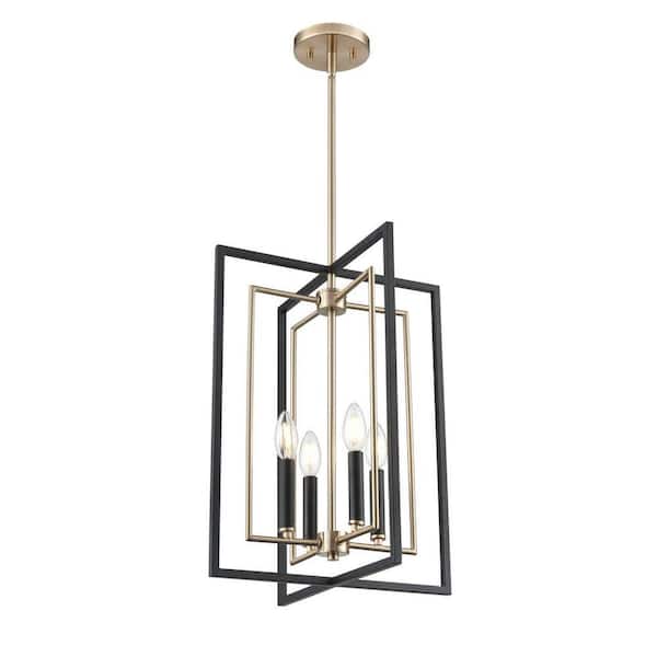 Noelle 15 in. Wide 4-Light Pendant-Matte Black