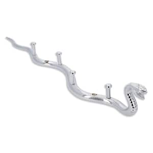 Impala 15.40 in. Center-to-Center 5.00 in. Bright Silver Wall Mounted Hook Rail