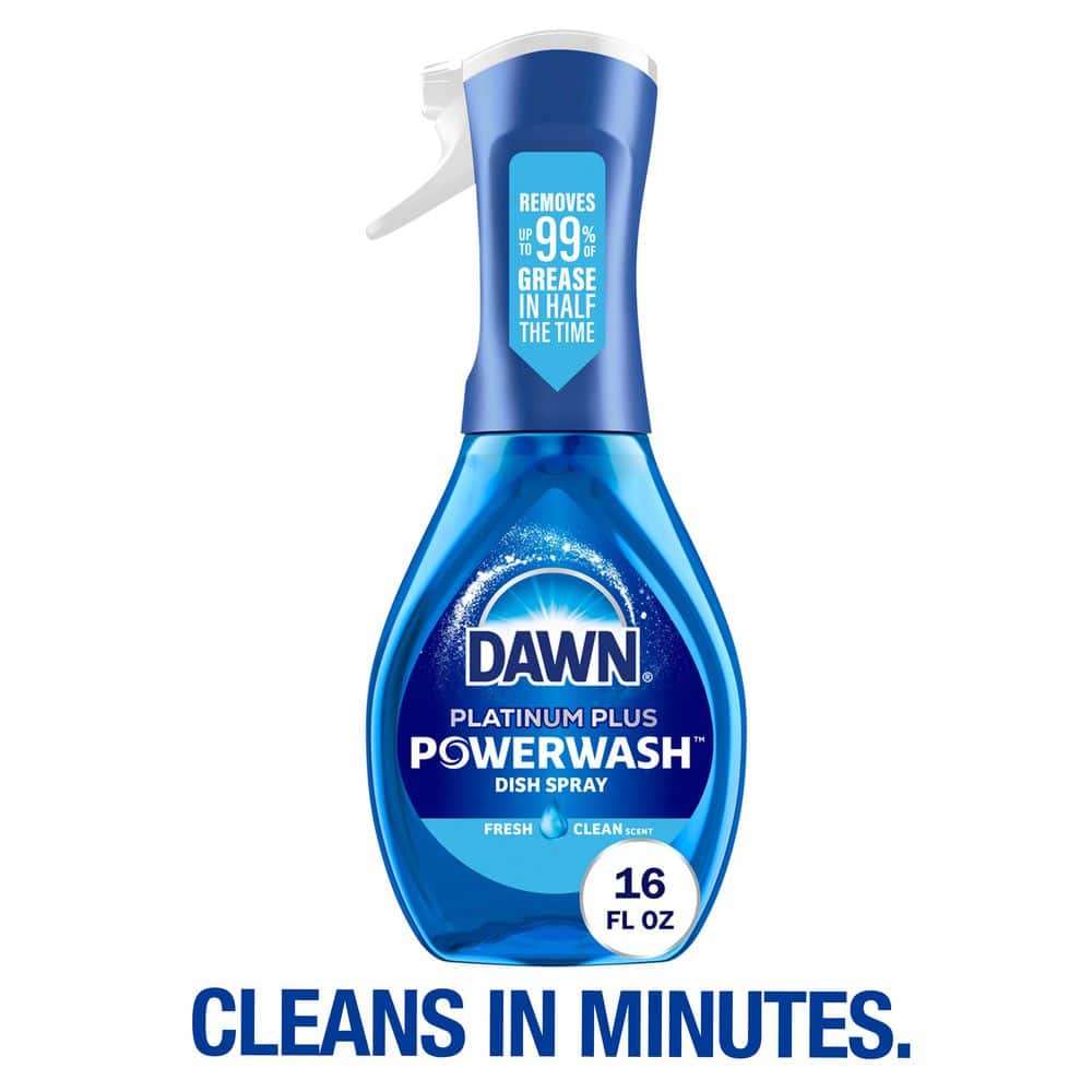 Dawn Platinum Powerwash 16 oz. Fresh Scent Liquid Dish Soap Spray, Fast Grease-Cutting Dish Soap Refill System