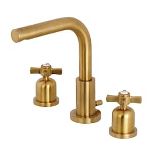 Millennium 8 in. Widespread 2-Handle High-Arc Bathroom Faucet in Brushed Brass