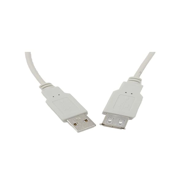 2PACK  6Ft USB 2.0 Extension Cable Cord Type A Female to A Male  Cable White New 