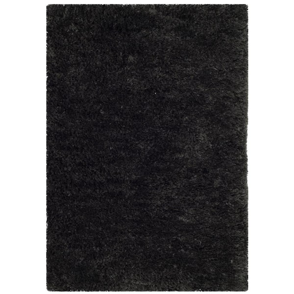SAFAVIEH Sheep Shag Charcoal Doormat 2 ft. x 3 ft. Solid Area Rug