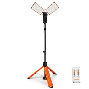 LED Work Light 2500 lm Jobsite Light 27.6 in. to 70 in. Adjustable with Foldable Tripod Stand Wireless Remote Control