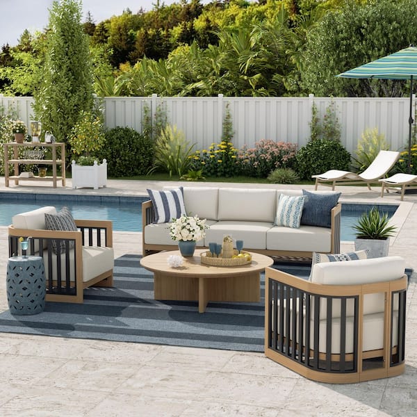 Sereno 4-Piece Aluminum Outdoor Coversation Set with Cushion