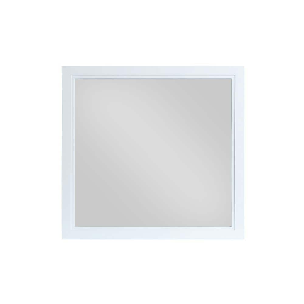 Bradbury 40 in. W x 38 in. H Wood White Wall Mirror price history on PriceWatchPro