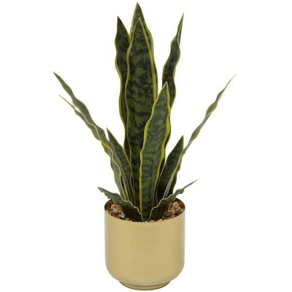 Novogratz 20 in. H Snake Artificial Plant with Realistic Leaves and ...