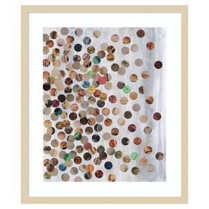100 Pennies II by Natalie Avondet 21 in. W x 25 in. H. Wood Framed Wall Art Print Framed in Brown