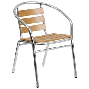 Metal Outdoor Dining Chair in Aluminum