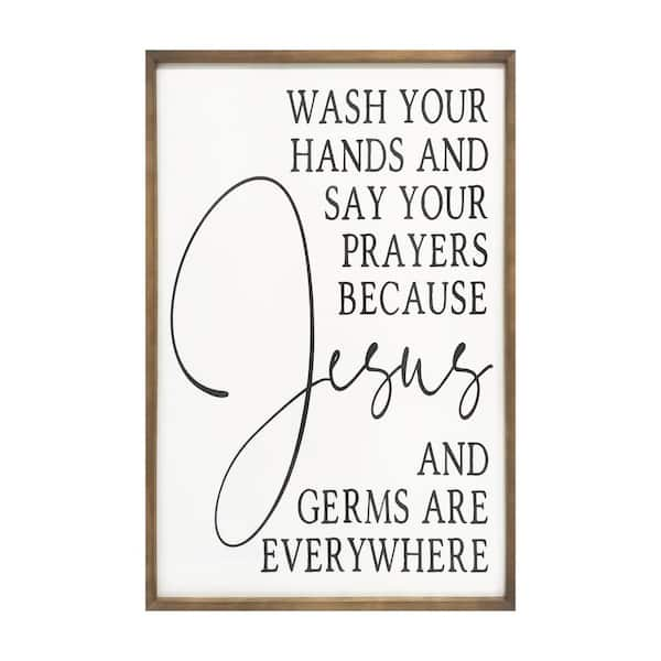 Wash Your Hands - Friendly Reminder Wall/Door Sign - 18 x 24 - Self  Adhesive Vinyl