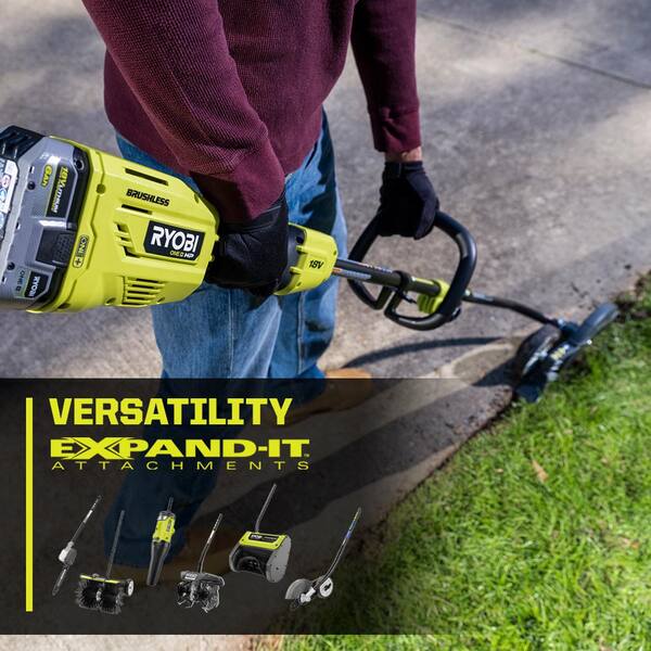 RYOBI ONE+ HP 18V Brushless Attachment Capable String Trimmer w