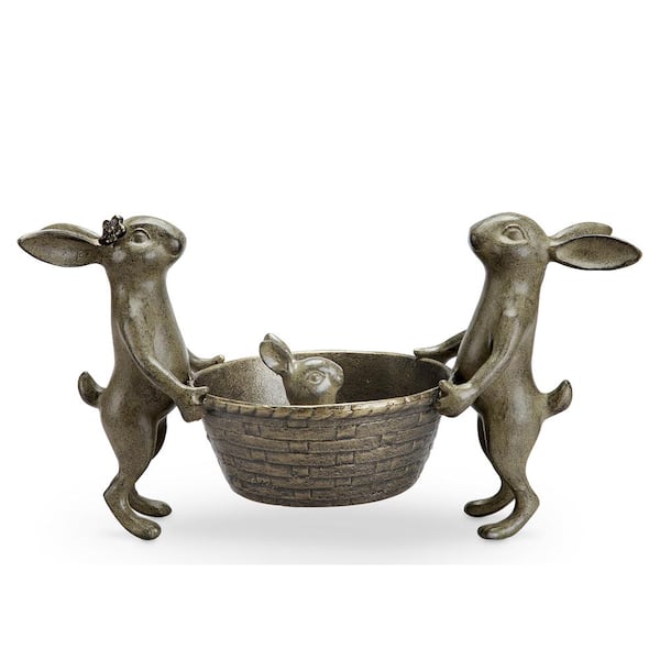 Unbranded Rabbit Family Metal Plant Stand