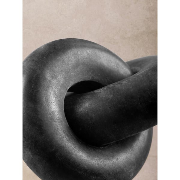 GAURI KOHLI Munich Black Marble Knot Sculpture - 10 in. x