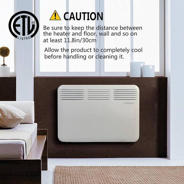 Ballu Convection Panel Space Heaters,Whole Room Heater for Indoor Use with  Smart Thermostat,Remote,24h Timer,Eco,Portable Standing and Wall