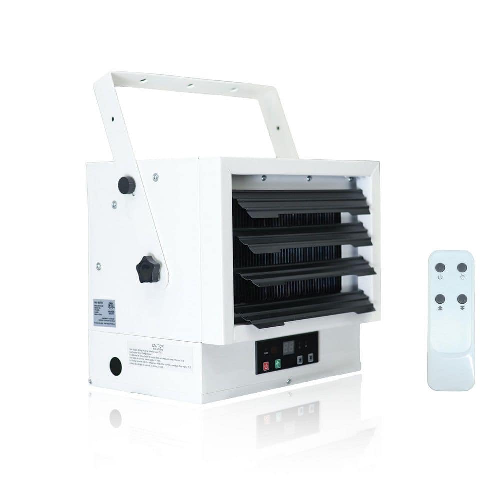 5000W Workshop Garage Heater, 240V Hardwired Electric Heater with Remote, Wall Ceiling Mount, Overheat Protection, Timer