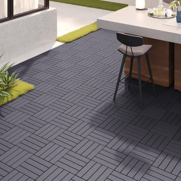 【Adul】PATIO Amazon.com: 36 sq. ft Plastic Interlocking Deck Tiles, 36