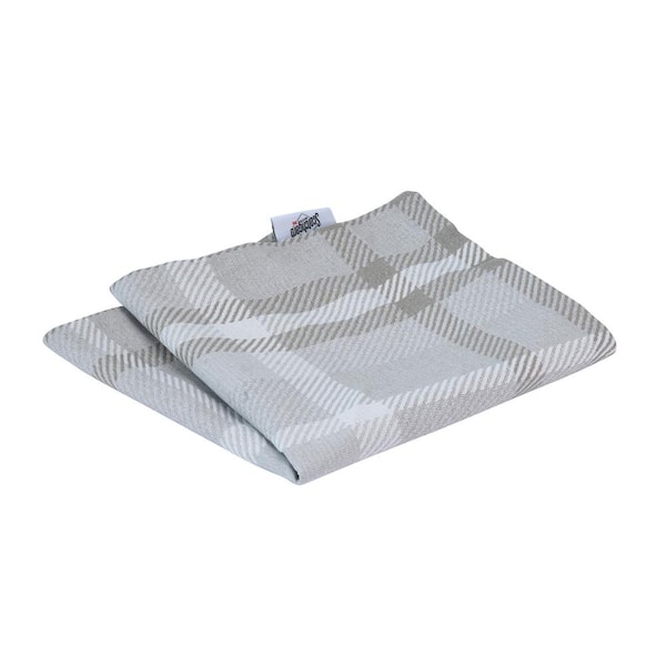 Astella Pacifica 24 in. x 24 in. Tartan Hemp Square Outdoor Throw Pillow Cover