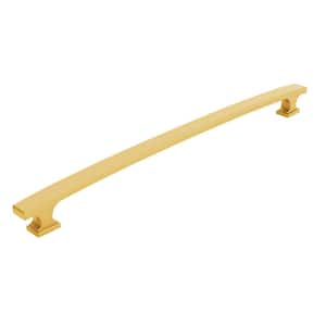 Rimouski Collection 12 5/8 in. (320 mm) Vintage Aurum Brushed Gold Rectangular Cabinet Bar Pull