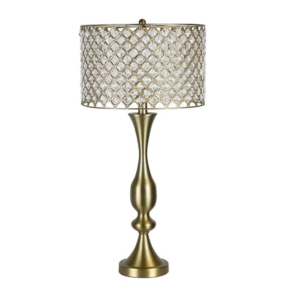 Gold Plated Table Lamp, Bling Light Shades