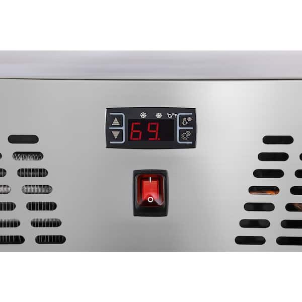 31 in. Countertop Ice Cream Display Case with 4-Pans in Stainless-Steel