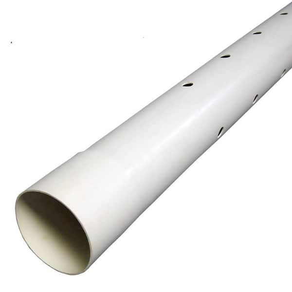 Charlotte Pipe 4 in. x 10 ft. PVC 2729 Perforated Pipe PVC30040P0600HC ...