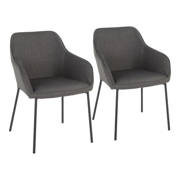 Lumisource Daniella Charcoal Dining Chair (Set of 2)