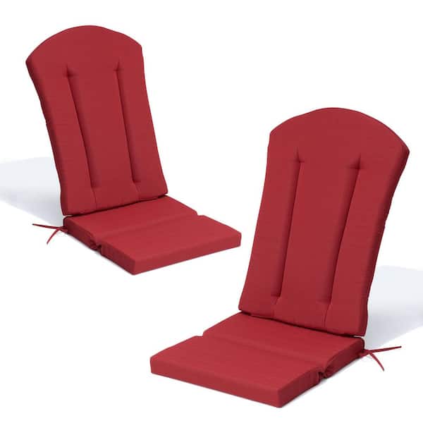 21.65 in. x 49.61 in. 2-Piece Replacement Outdoor Adirondack Chairs Cushion in Chili