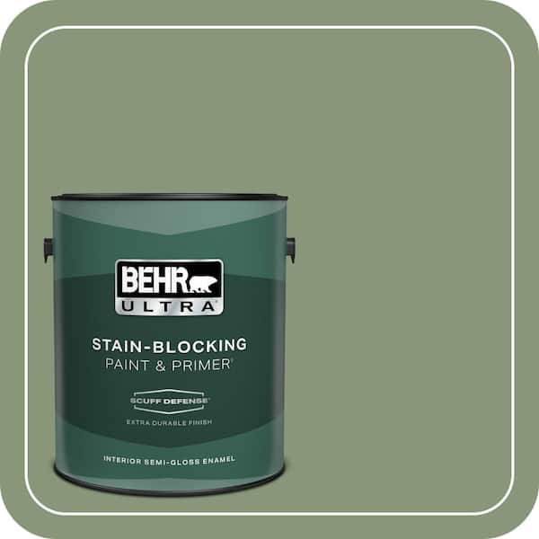 BEHR ULTRA 1 gal. #S390-5 Laurel Tree Extra Durable Semi-Gloss Enamel Interior Paint & Primer