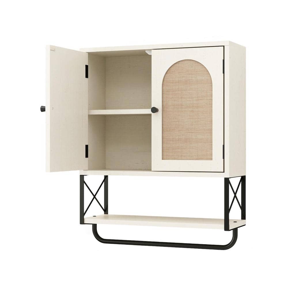 20.5 in. W x 26 in. H White Wood Wall Mount Medicine Cabinet without Mirror price history on PriceWatchPro