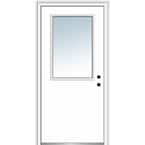 MMI Door 30 In. X 80 In. Classic Left-Hand Inswing 1/2-Lite Clear Glass ...