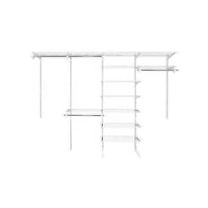 72 in. to 120 in W White Closet Fast Track Wire Closet System Configuration Storage Kit