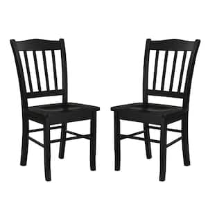 Black Finish Shaker Dining Chairs (Set of 2)